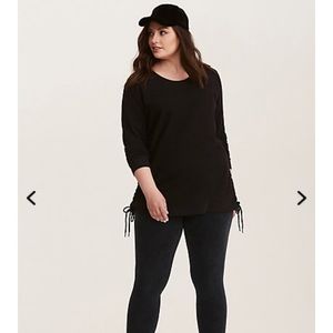 Lace Up Front Sweatshirt